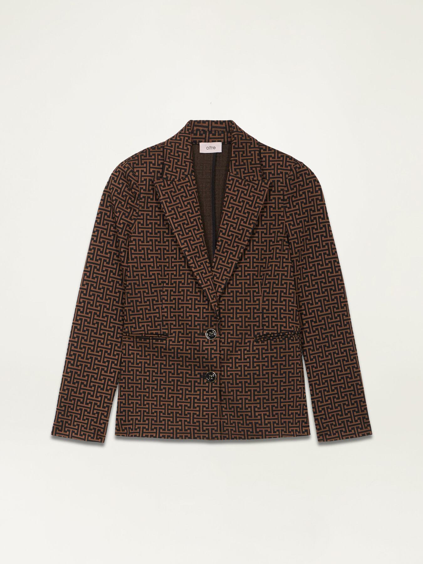 Blazer din jerseu jacard image number 3