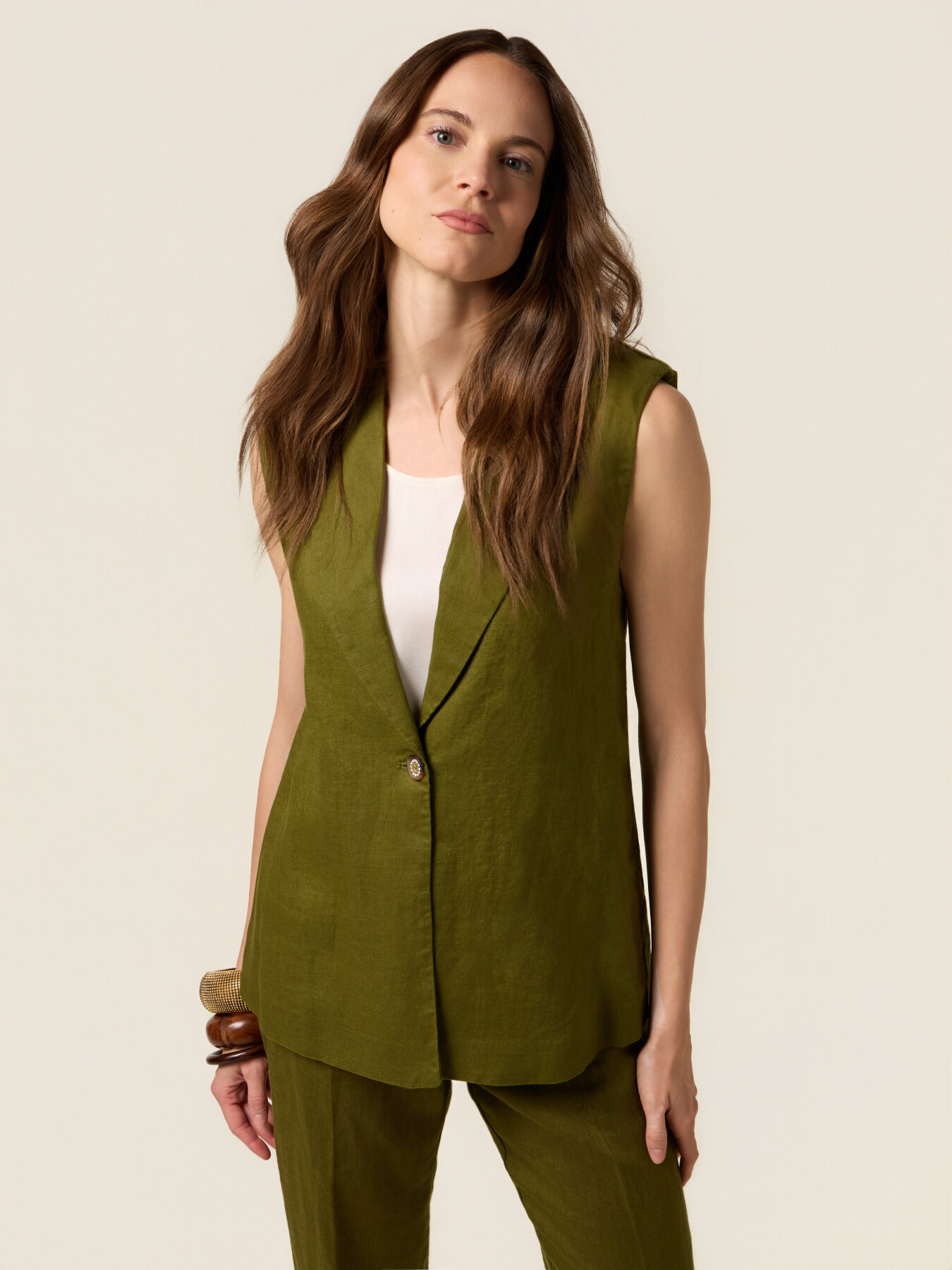 Pure linen waistcoat image number 0