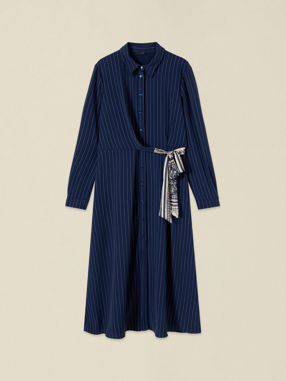Gestreiftes Hemdblusenkleid