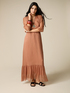 Long dress in silk blend voile image number 1