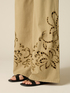 Palazzo pants with see-through embroidery image number 3