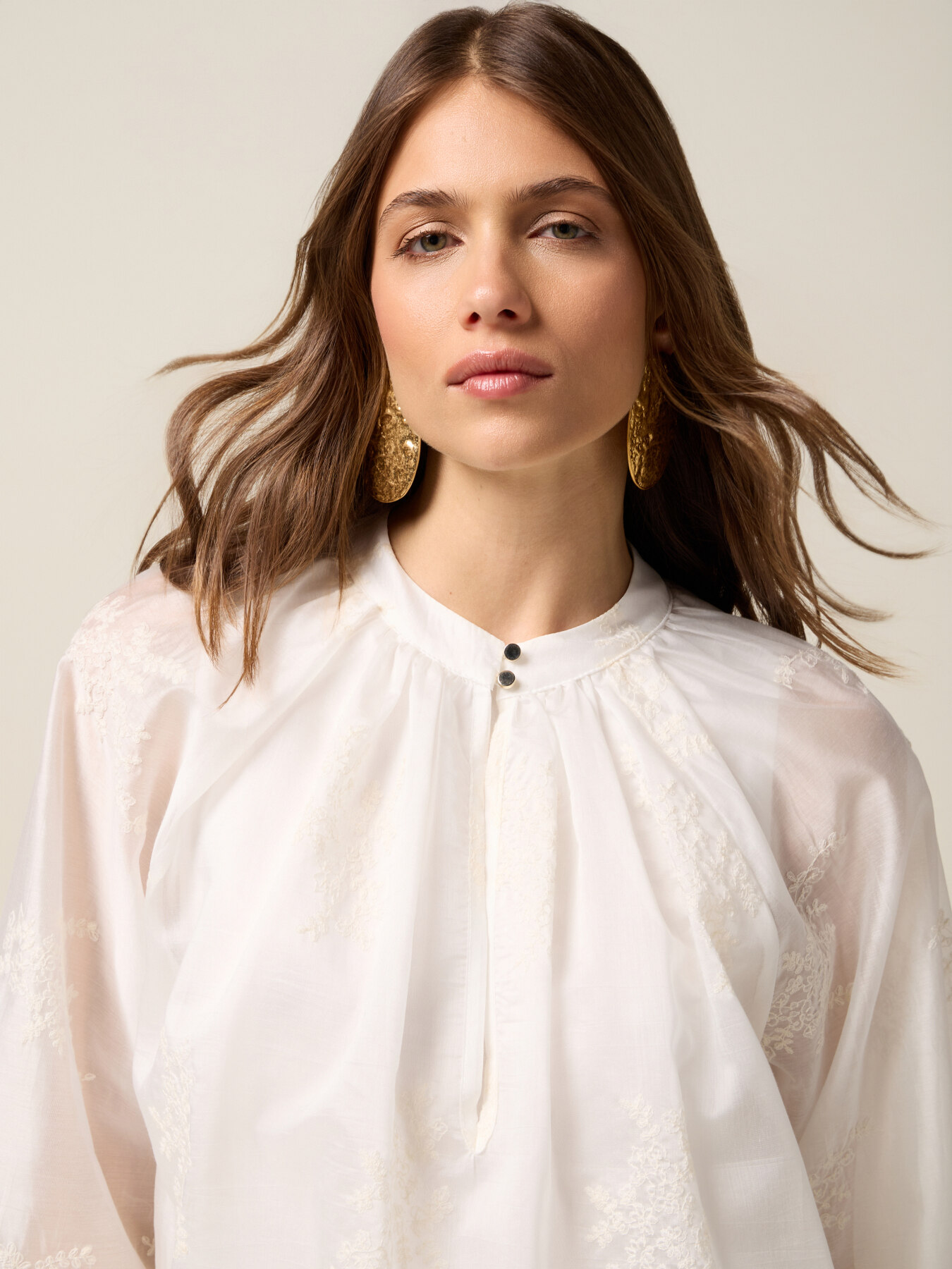 Bestickte Voile-Bluse image number 2