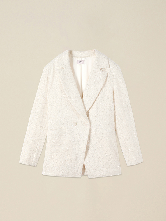 Veste blazer &agrave; paillettes