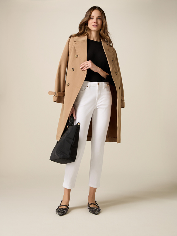 Pantalon skinny avec cha&icirc;ne m&eacute;tallique