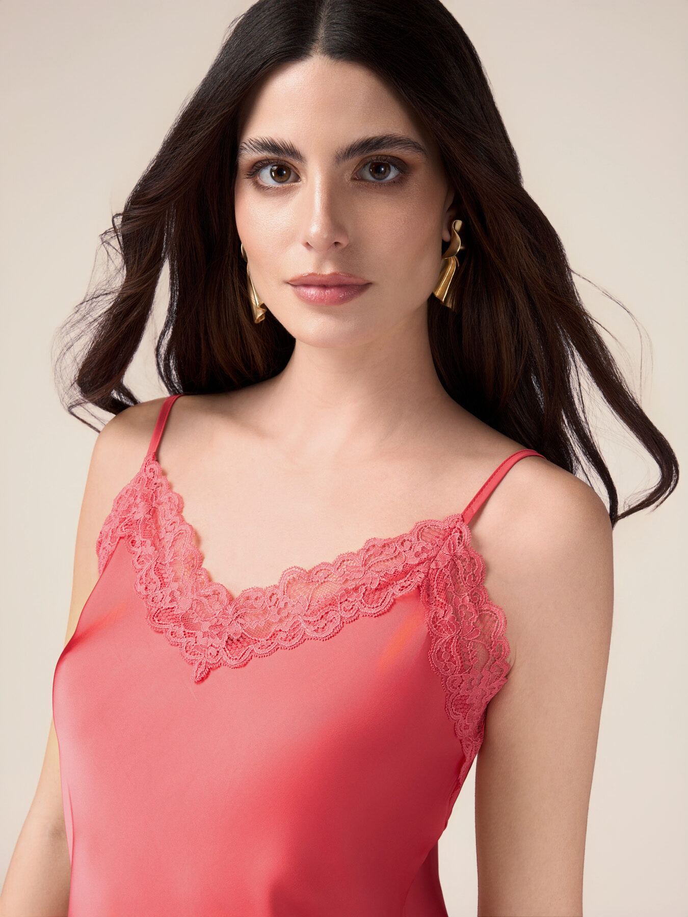 Top lingerie in raso e pizzo image number 2