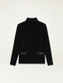 Jersey de cuello alto con bolsillos y cadenas image number 3