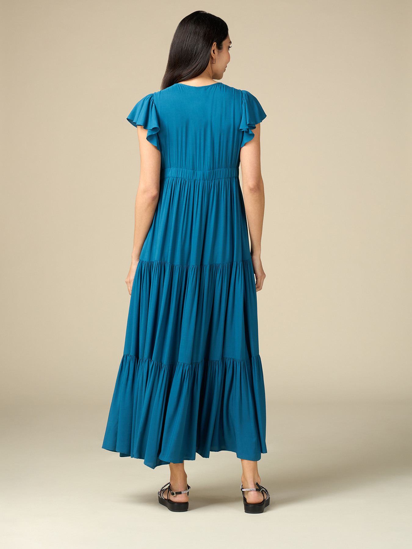 Vestito lungo in viscosa image number 1