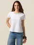 T-shirt con ricamo in pietre colorate image number 0