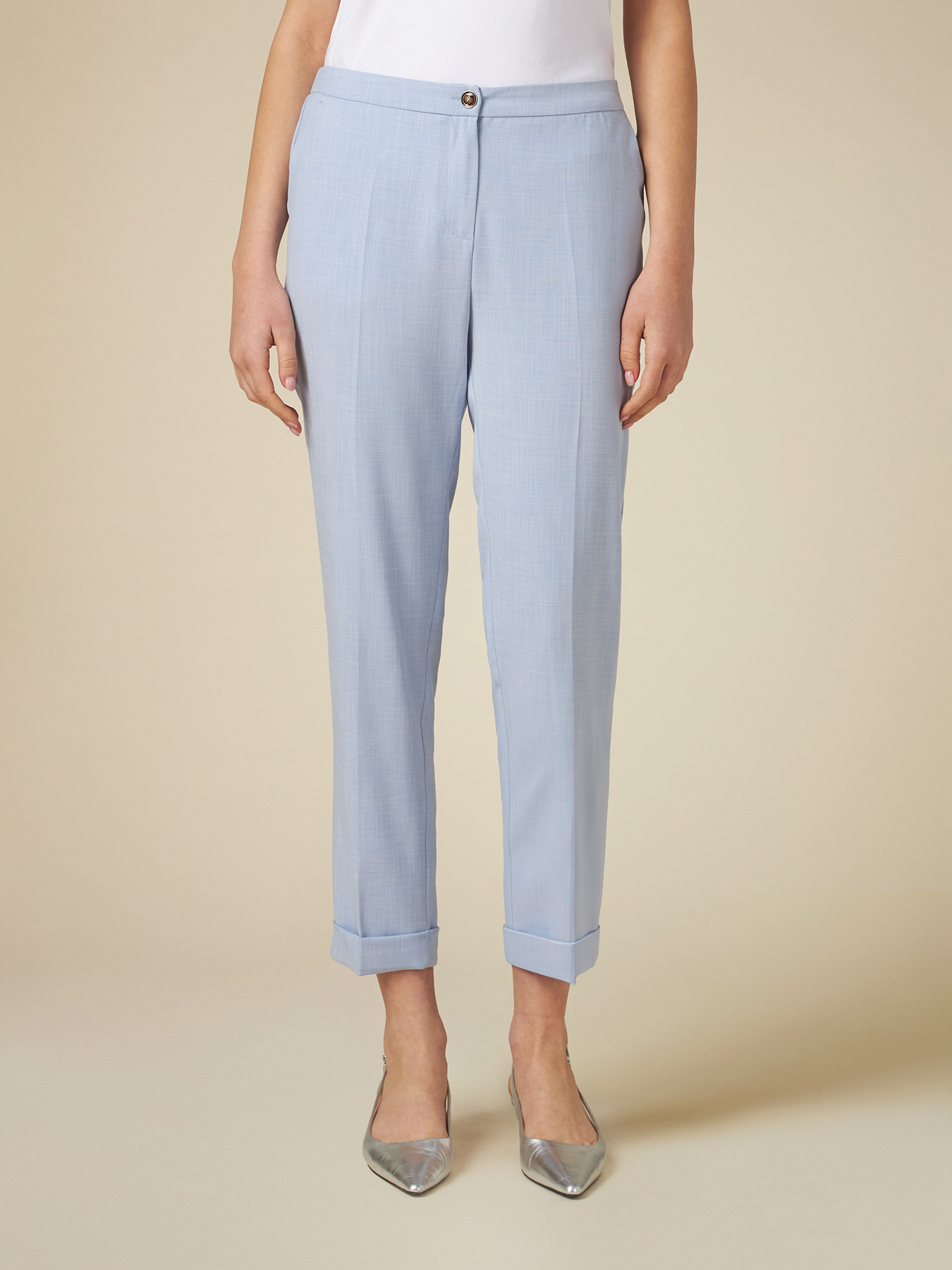Stovepipe trousers with turn-up image number 3
