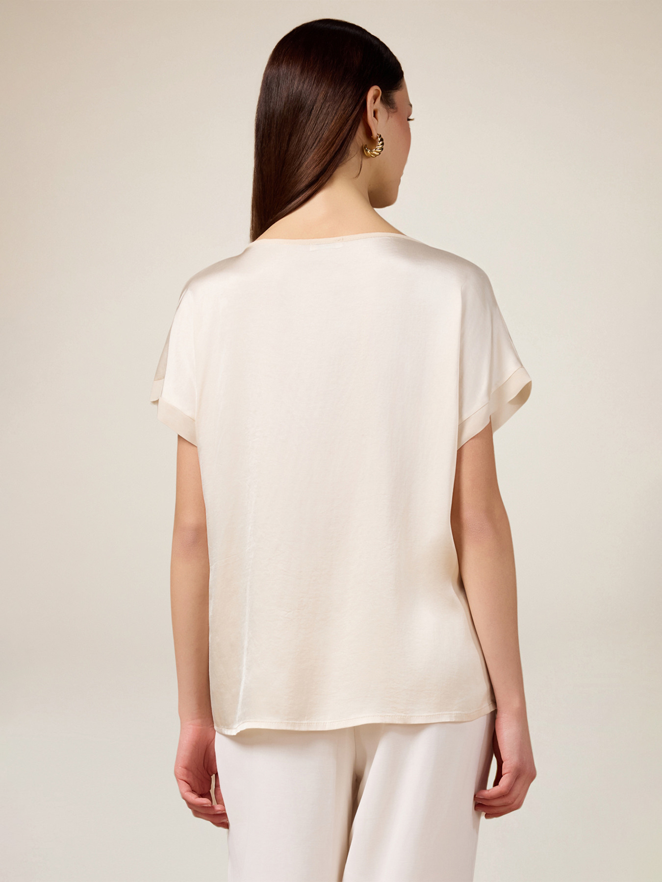 Blouse with see-through insert image number 1