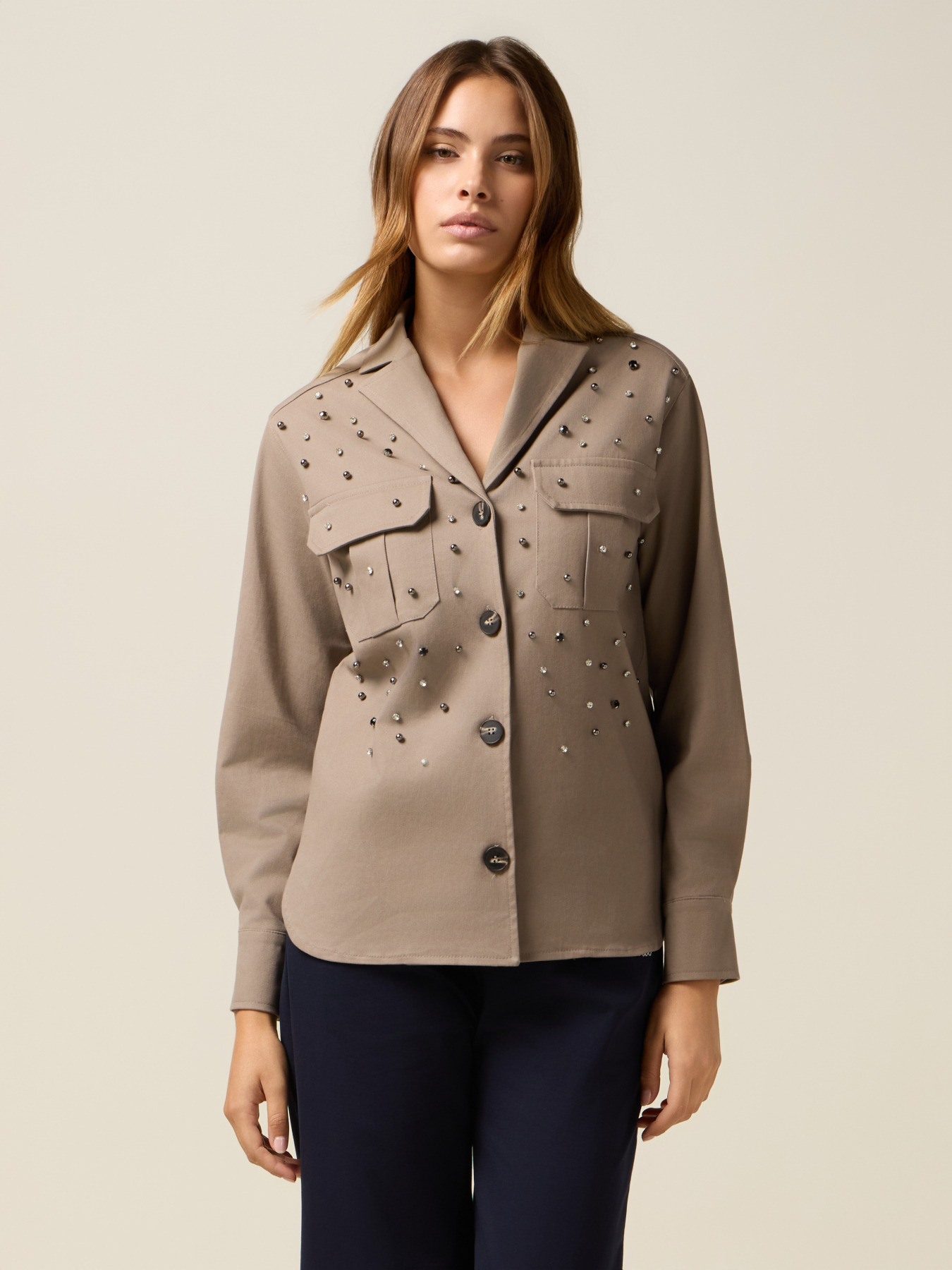Camisa chaqueta con botones image number 0