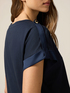 T-shirt in jersey con profili in raso image number 2