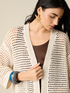 Durchbrochene Strickjacke aus Baumwollmischung image number 2