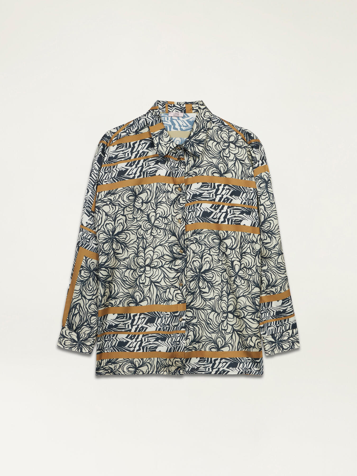 Patterned satin shir image number 3