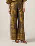 Pantalones palazzo de sat&eacute;n estampado image number 3
