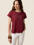 Camiseta de punto con bordado de letras image number 0