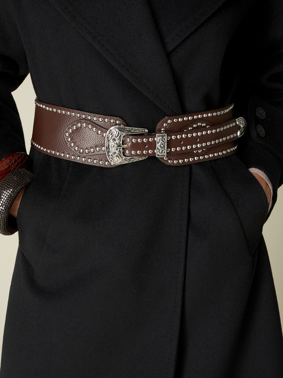 Cintura western in vera pelle