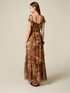 Langes Kleid aus Seidenchiffon-Mix image number 1