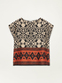 Blusa in twill fantasia image number 3