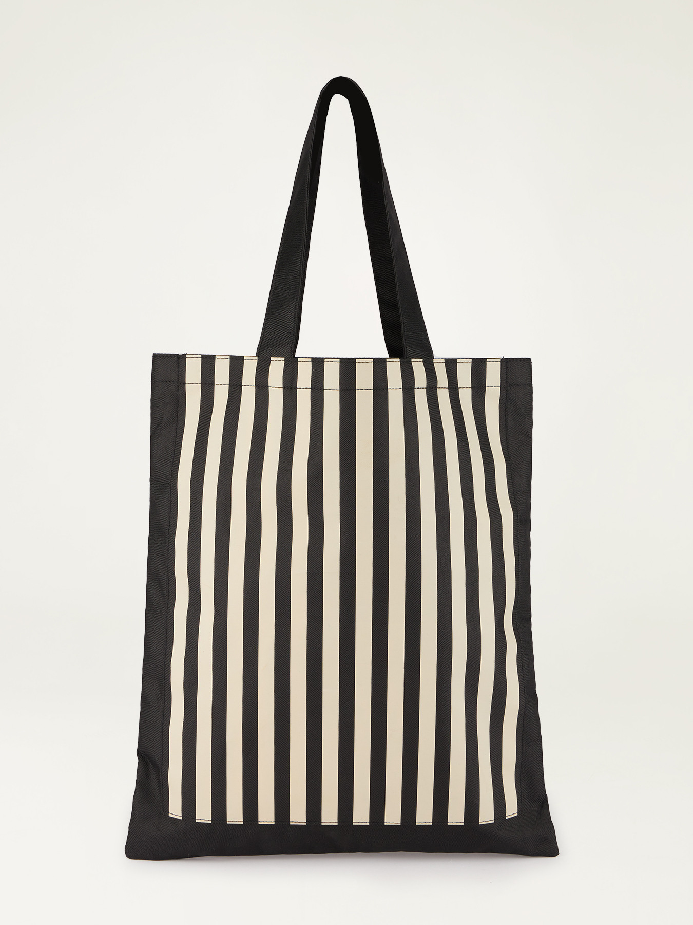 Sac fourre-tout en toile cir&eacute;e ray&eacute;e image number 1
