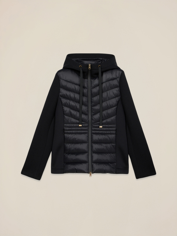 Lightweight down jacket with scuba details