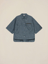 Camisa oversize mezcla de lino efecto denim image number 3