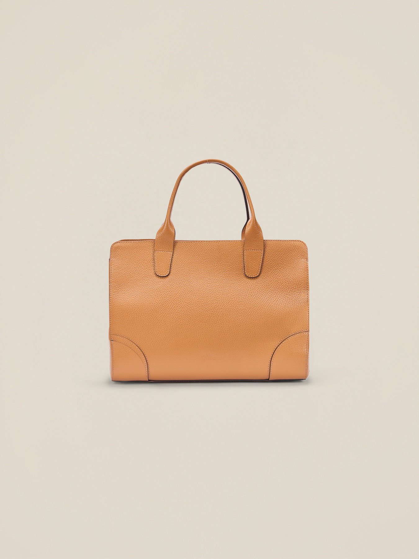 Genuine leather tote bag image number 4