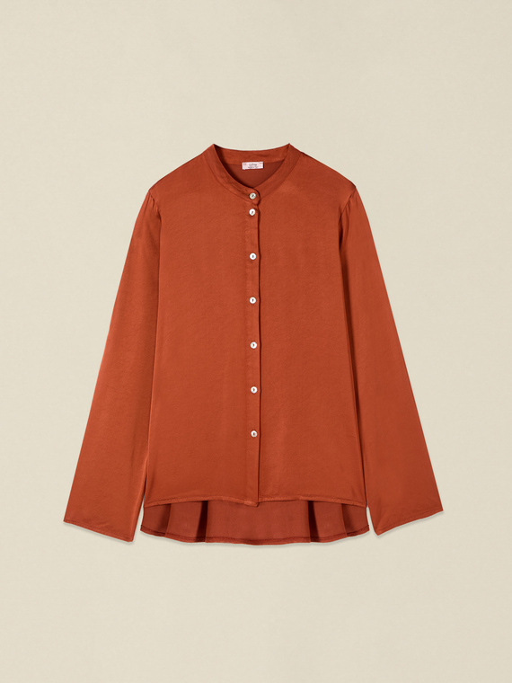 Bluse aus Viskose-Satin