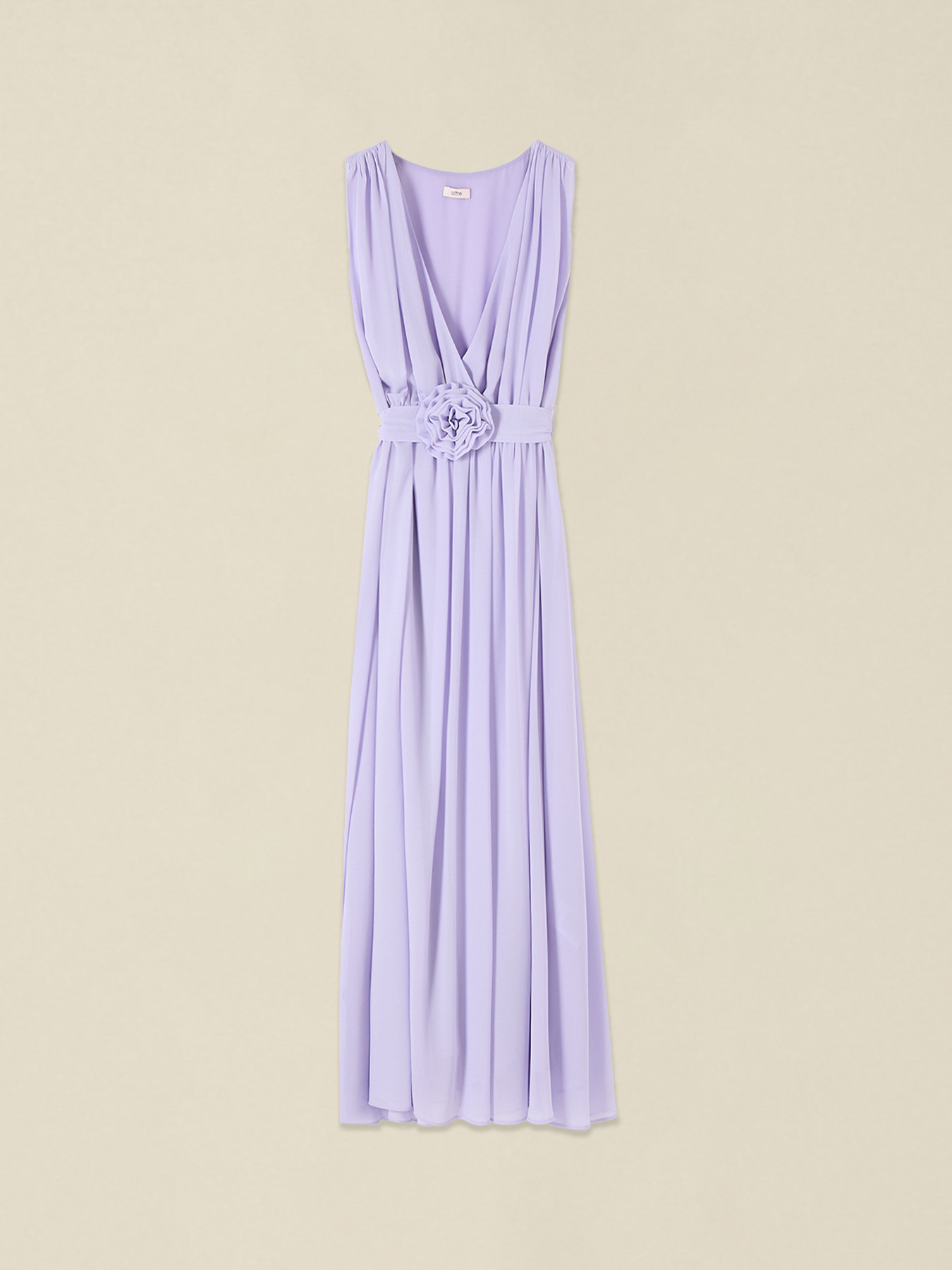 Robe longue avec d&eacute;tail fleur image number 3