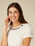 T-shirt with jewel application image number 2