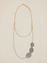 Collar largo con perlas y elementos geom&eacute;tricos image number 0