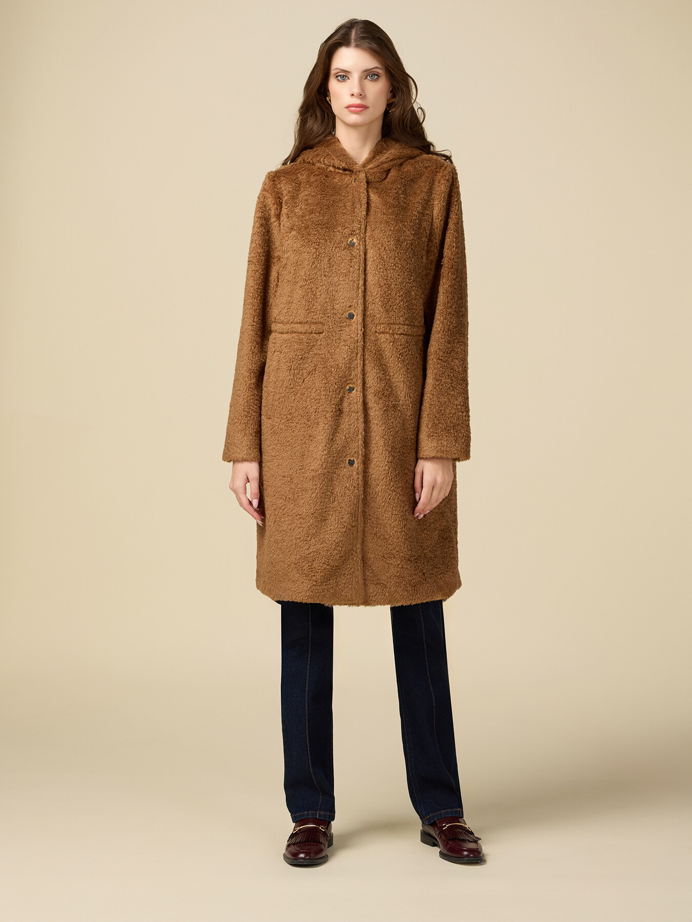 Hooded teddy parka image number 0