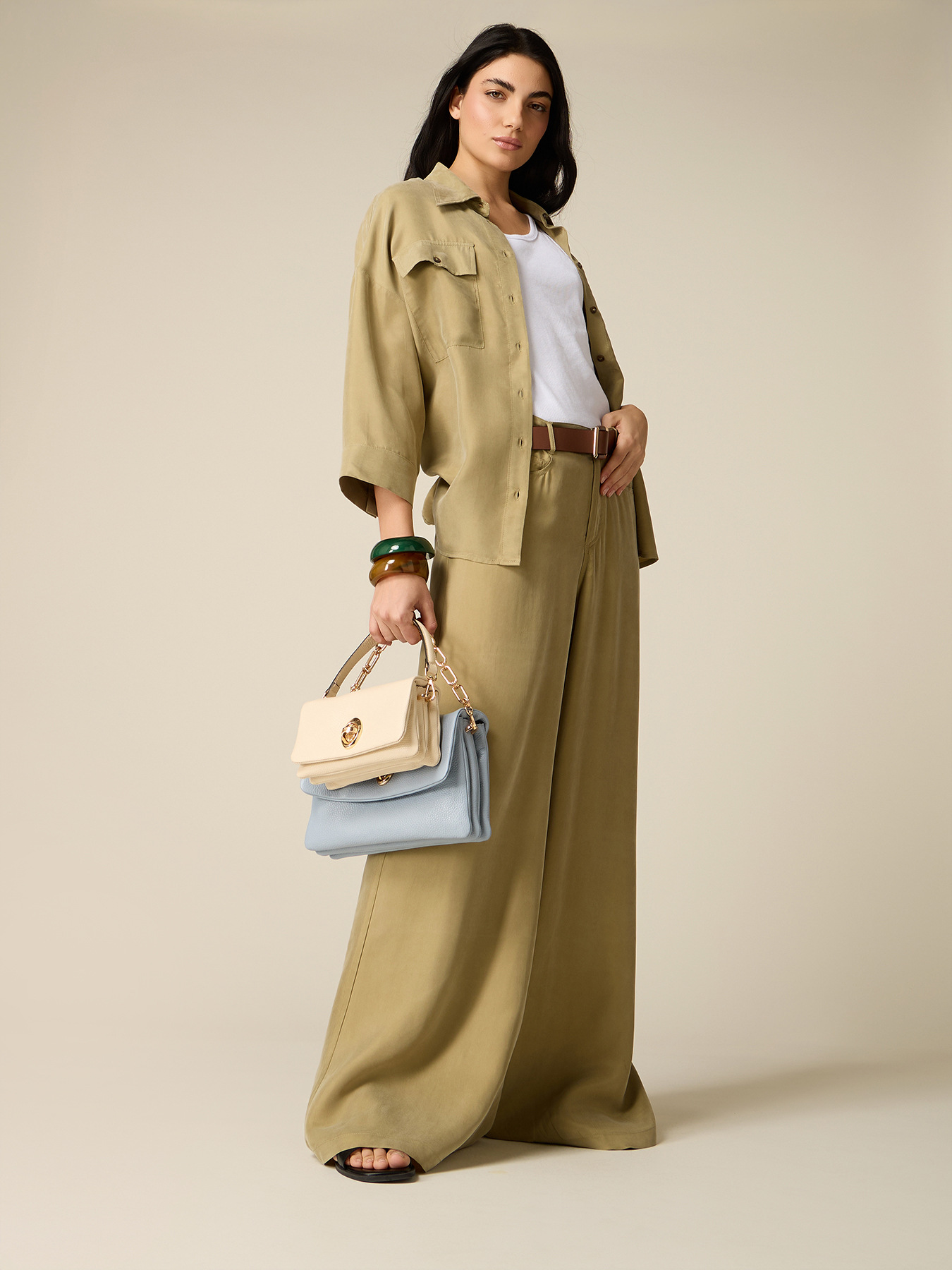 Palazzo-Hose aus Cupro-Mischgewebe image number 0