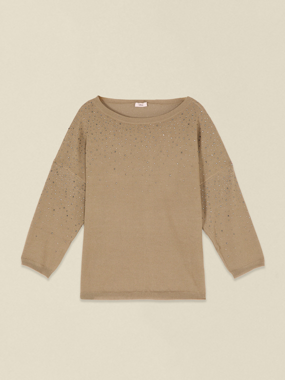 Pull avec micro-cristaux