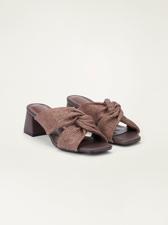 Mules with braided bandeau