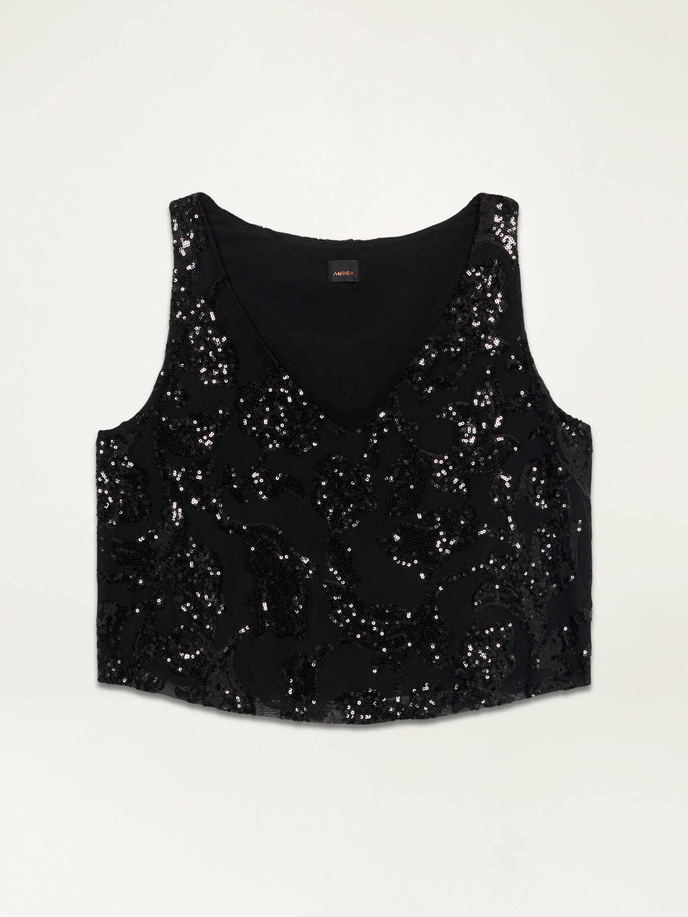 Tulle and sequin top crop image number 3