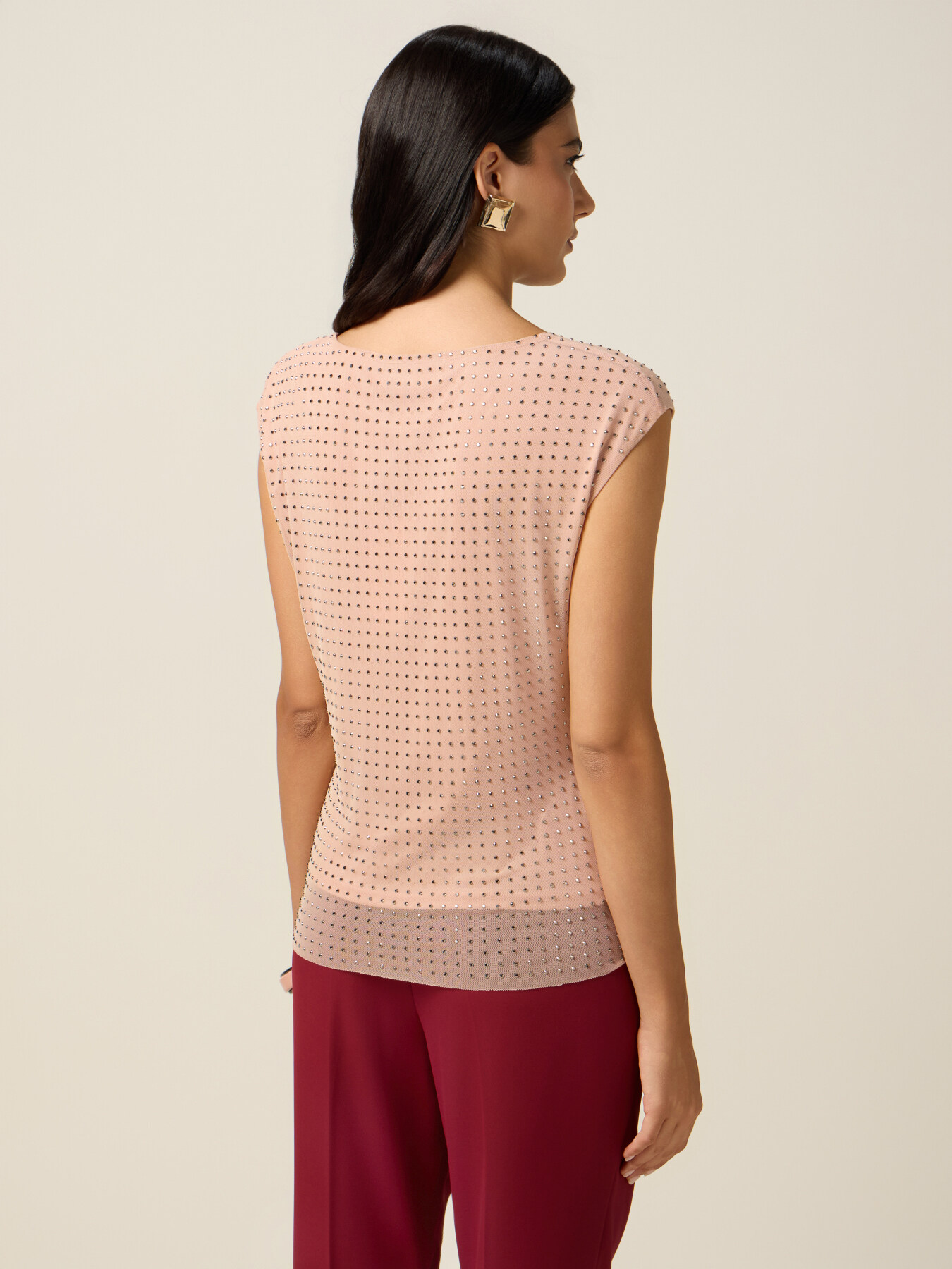 Tulle top with studs image number 1