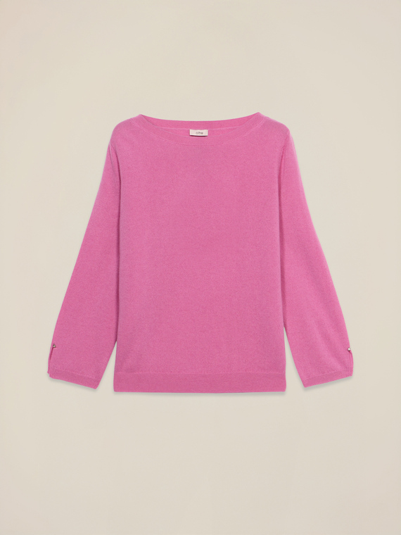 Pullover aus Wolle und Kaschmir mit Kn&ouml;pfen