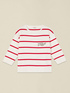 Striped sweater with jewel patch image number 3