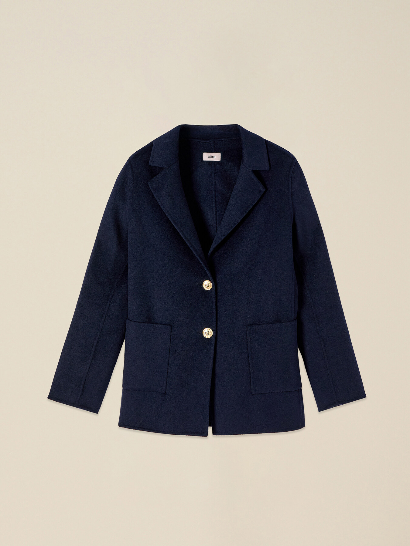 Blazer din țesătură amestec l&acirc;nă image number 3