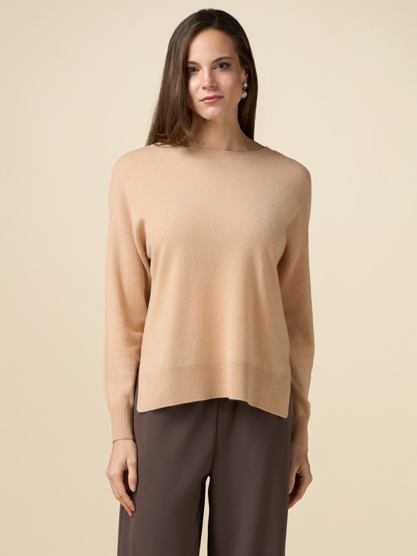 Pull col rond en pure laine image number 0