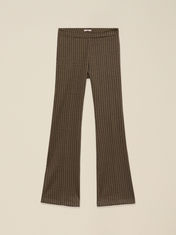 Flare pants in patterned milano stitch