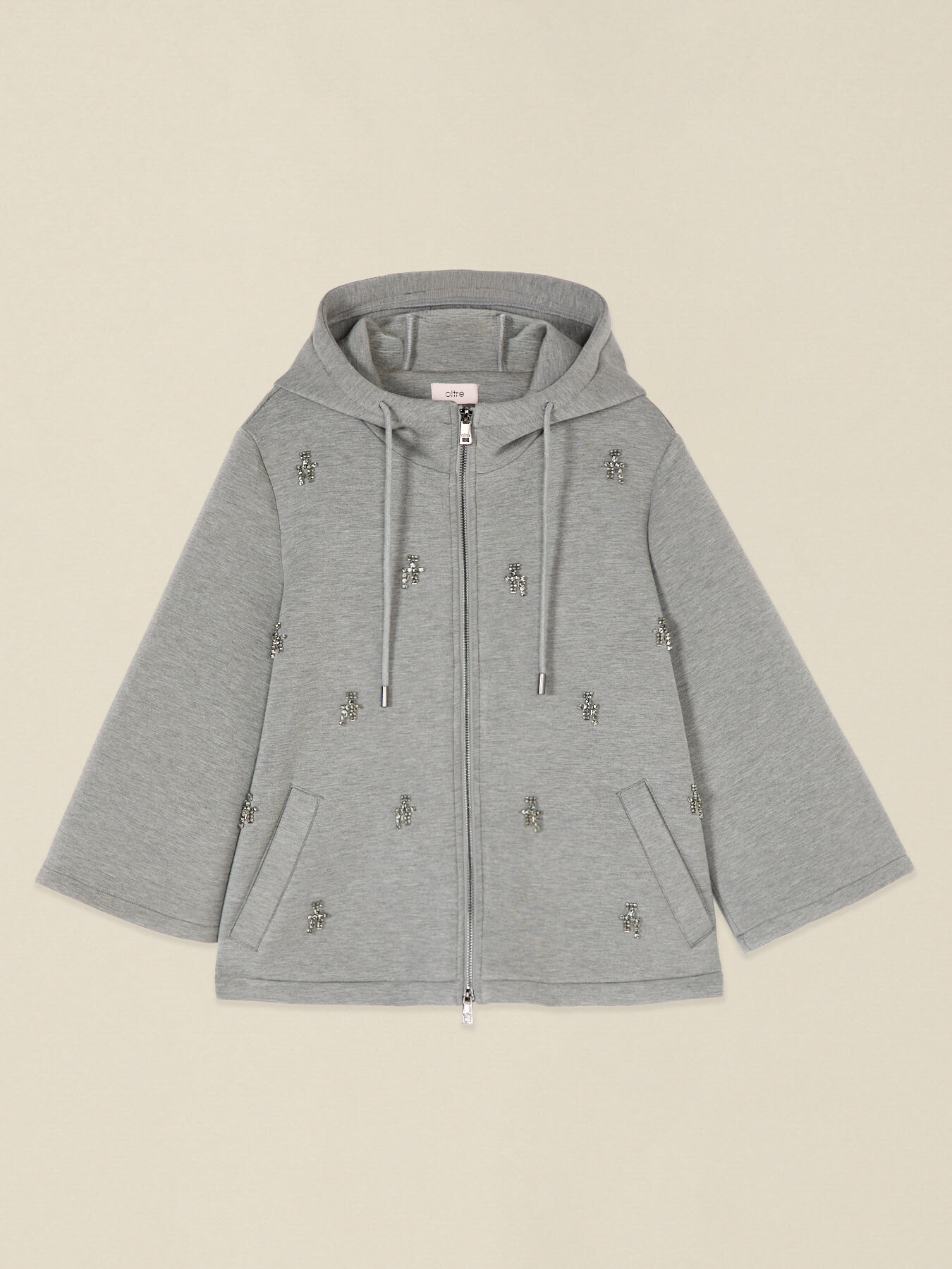 Veste en scuba avec applications bijou image number 3