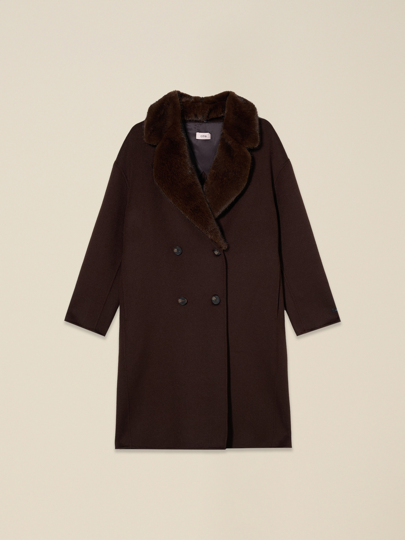 Wool blend double-breasted coat image number 2