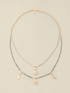 Collar doble hilo con charms image number 1