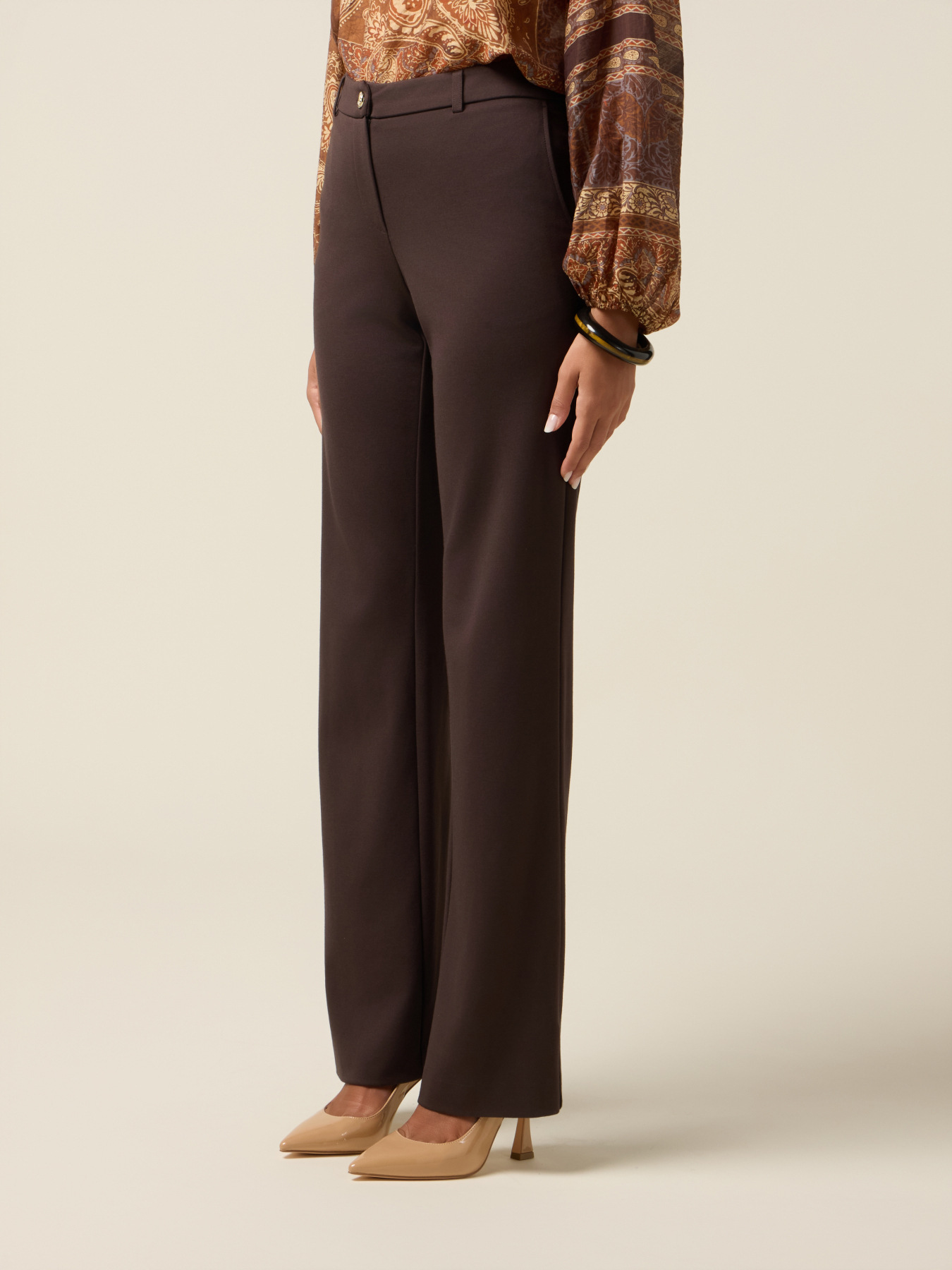 Flare pants in milano stitch image number 3