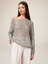 Maglia traforata con paillettes image number 0