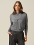 Short lurex wool blend cardigan image number 0