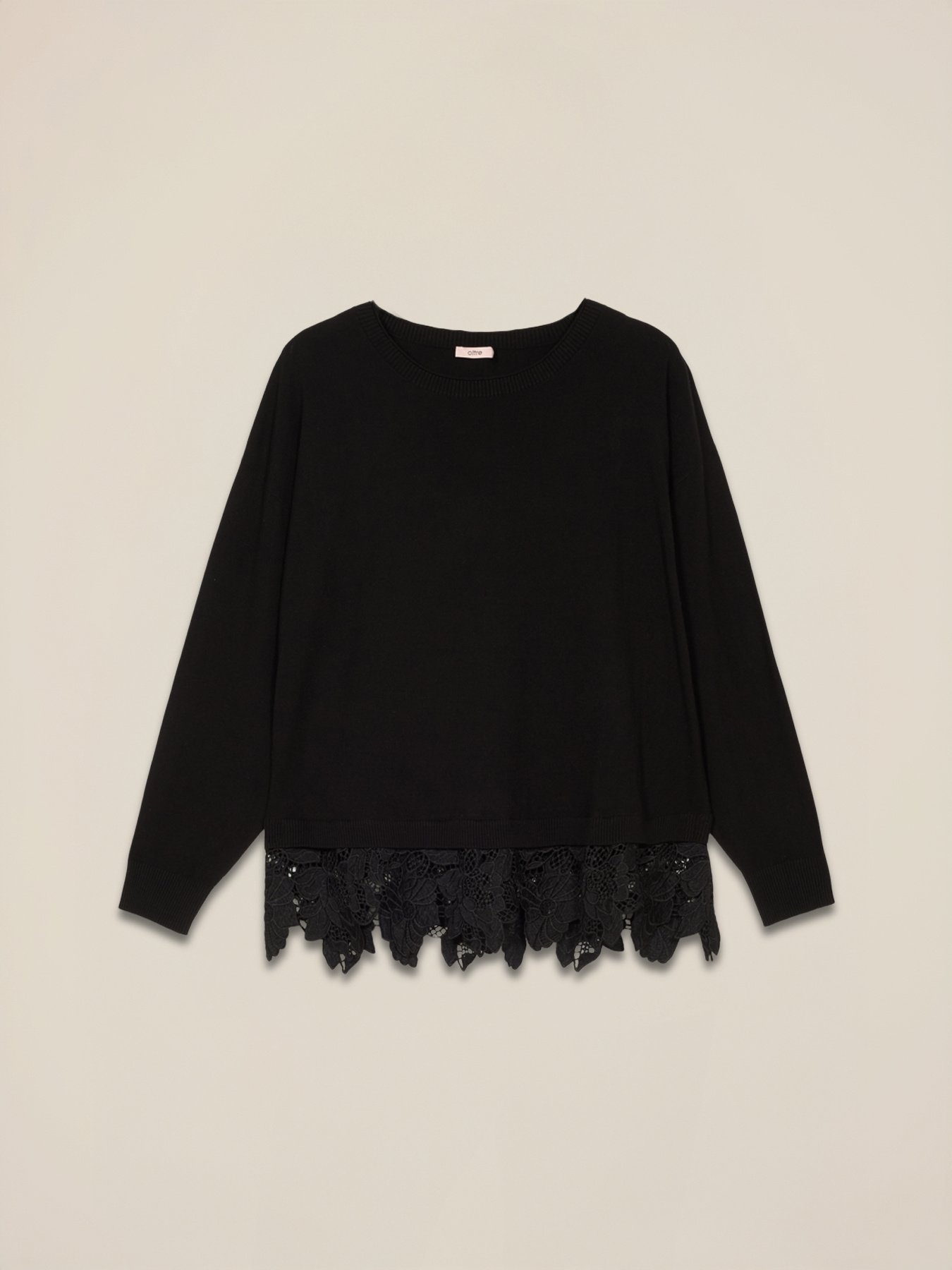 T-shirt with lace insert image number 3