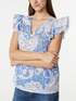 Blouse with foulard pattern image number 2